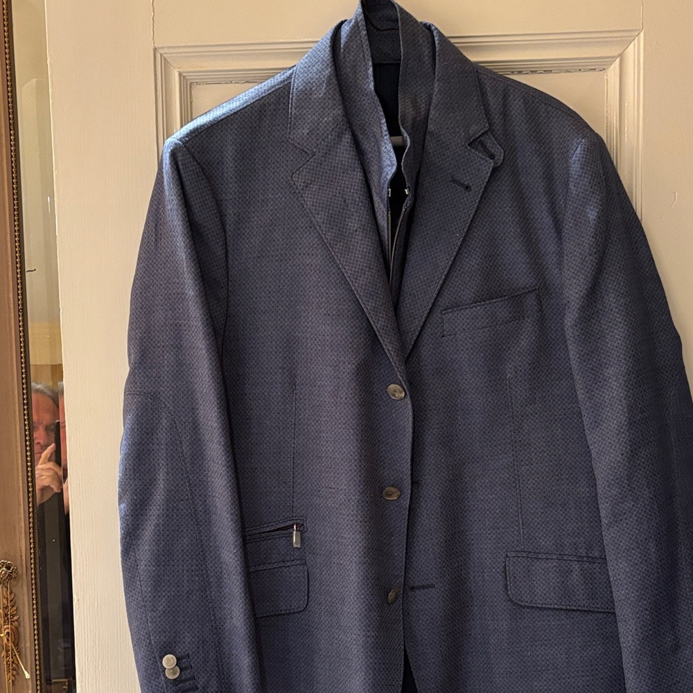 Corneliani Navy Textured Sport Coat